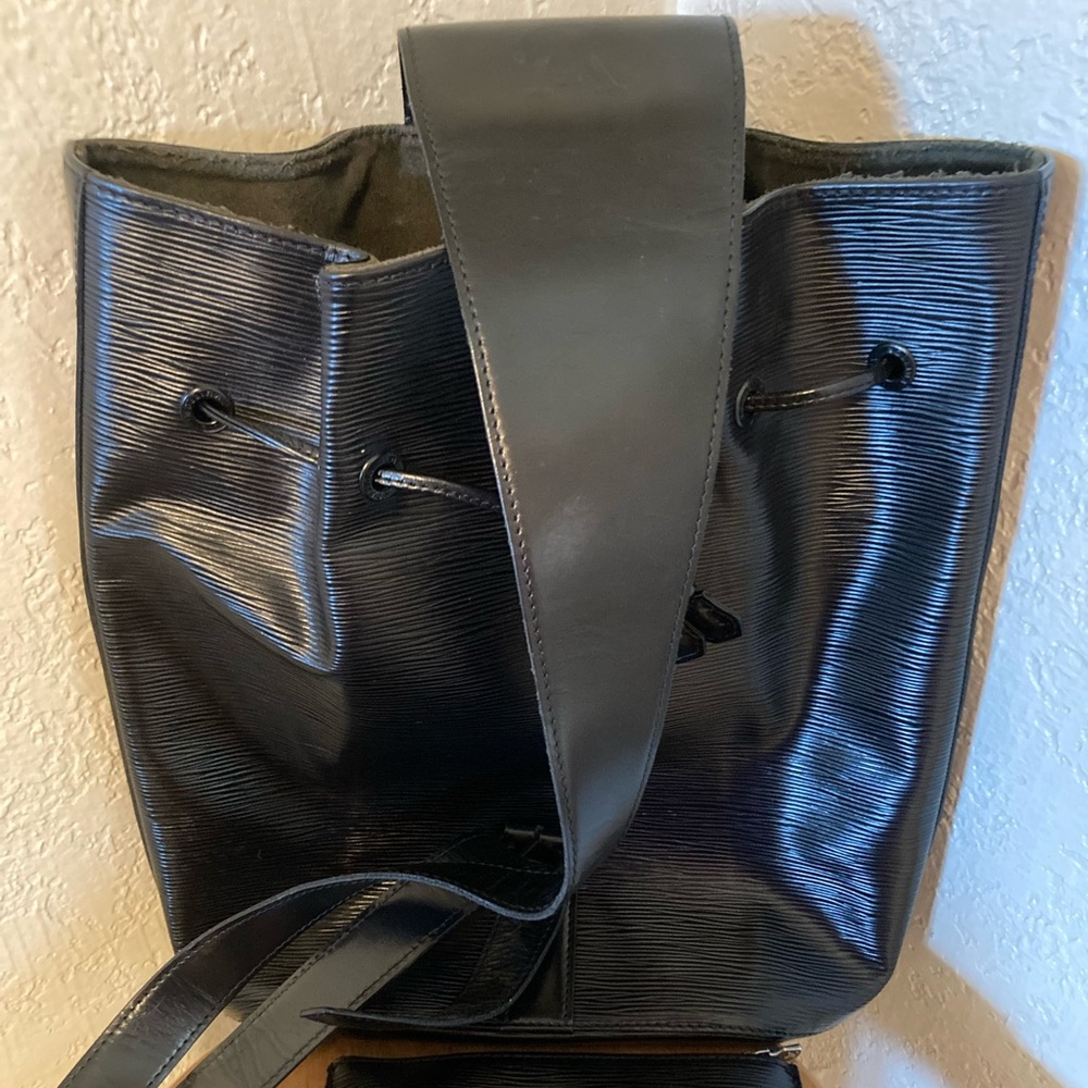 Louis Vuitton Epi Leather Sac a Dos Sling Backpack with pouch